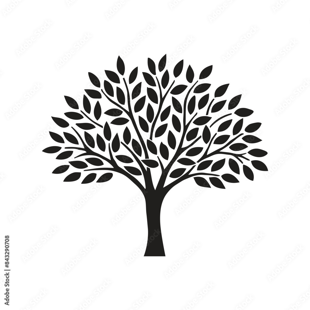 tree silhouette vector illustration icon tree silhouette vector illustration icon