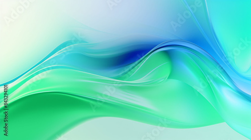 Stylish corrugated dynamic high-end green mixed color fluid gradient abstract background