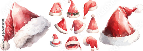 santa claus hat clipart vector for graphic resources	