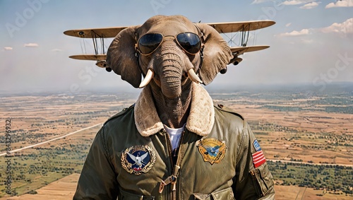 Elephant Pilot with Sunglasses photo