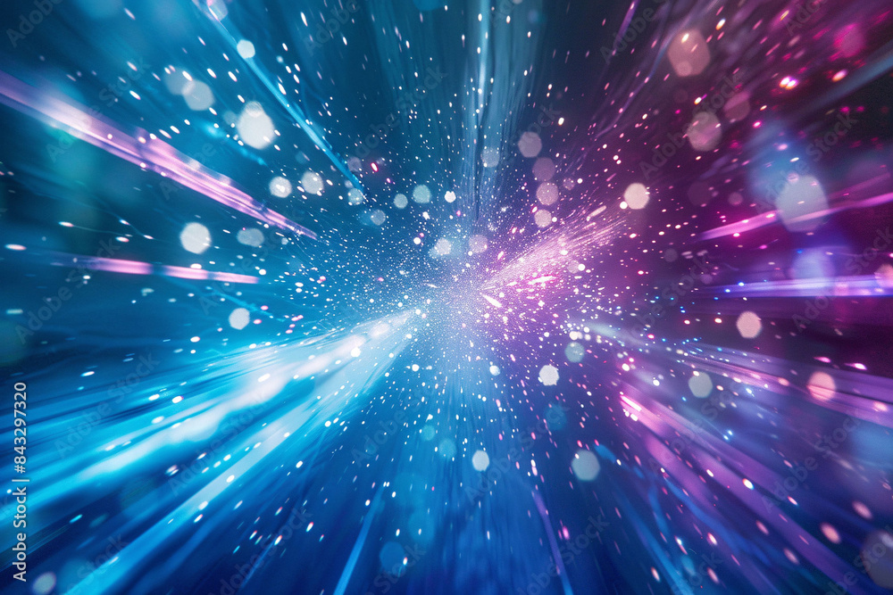 Naklejka premium Emitting lines and data, Internet technology big data background