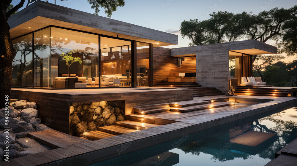 minimal wood concrete cladding villa minimal wood concrete cladding villa
