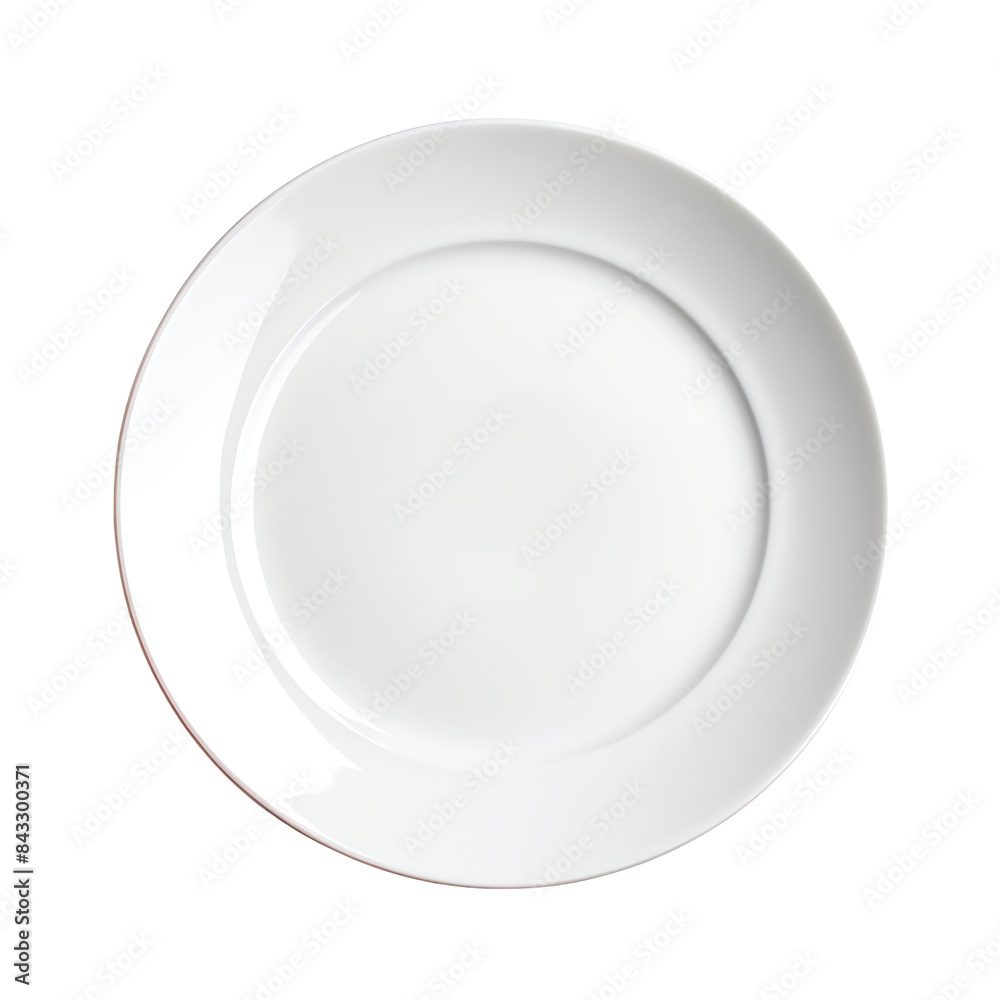 A high-resolution image of a plain white ceramic plate isolated on a white background, perfect for kitchen and dining concepts. A high-resolution image of a plain white ceramic plate isolated on a white background, perfect for kitchen and dining concepts.