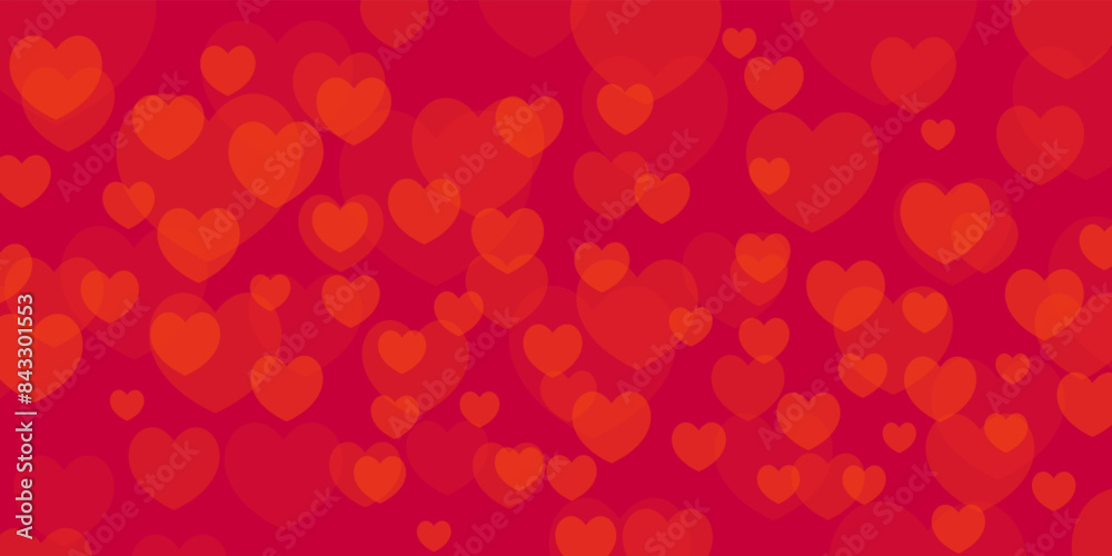 red background with heart symbol. template design for banner, poster, web, social media, greeting card.