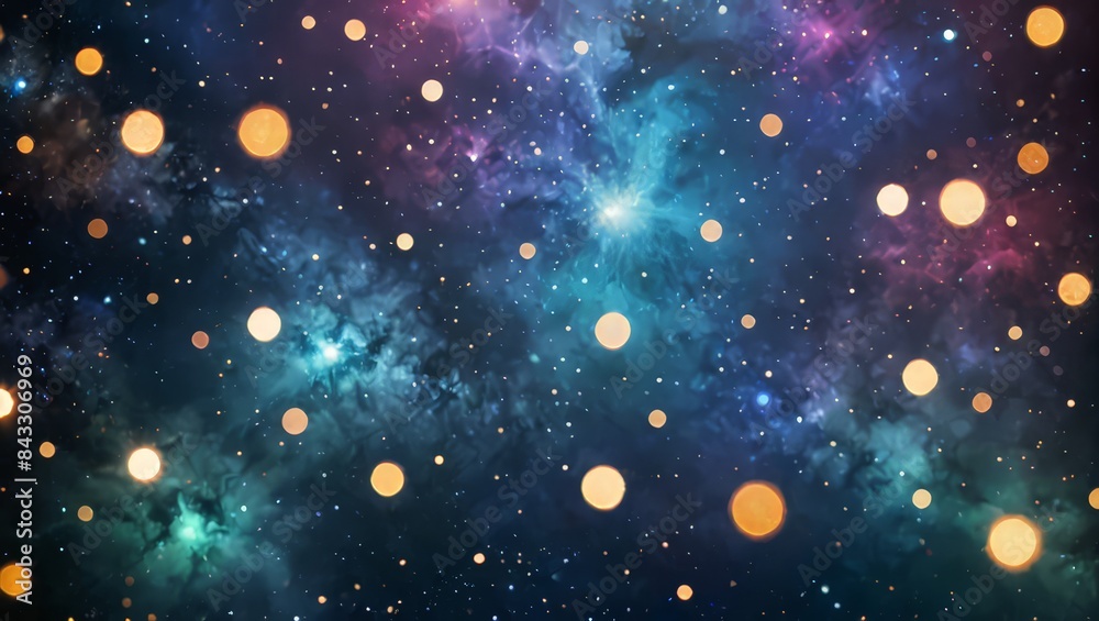 Abstract Galaxy With Glowing Stars Abstract Galaxy With Glowing Stars