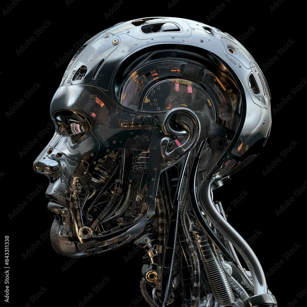 3d render of a robot with a head, robot cyborg soldier, cyborg robot, an AI robot head, composed entirely from wires and circuits, against the backdrop of pitchblack space, obot with gears, human skul 3d render of a robot with a head, robot cyborg soldier, cyborg robot, an AI robot head, composed entirely from wires and circuits, against the backdrop of pitchblack space, obot with gears, human skul