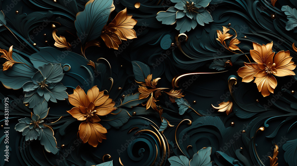 dark academia pattern wallpaper