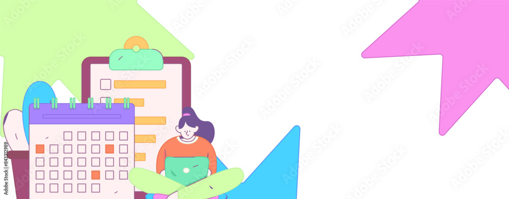 Flat vector illustration of business people operating work scene
Flat vector illustration of business people operating work scene