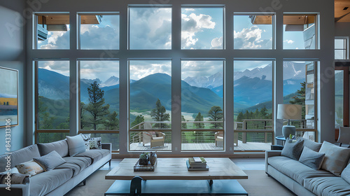 Mountain View Room  wallpaper  a comfortable room with a beautiful view.