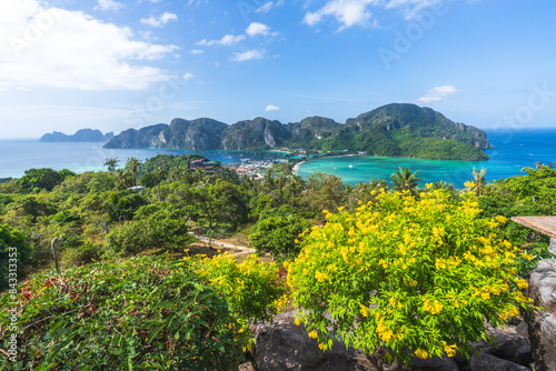 Obraz na płótnie tropical island ko phi phi in thailand w salonie