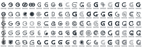collection Abstract letter G logo design. icons for business of luxury