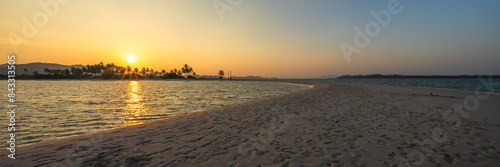 Obraz na płótnie sunset at laem haad beach on ko yao yai in thailand w salonie