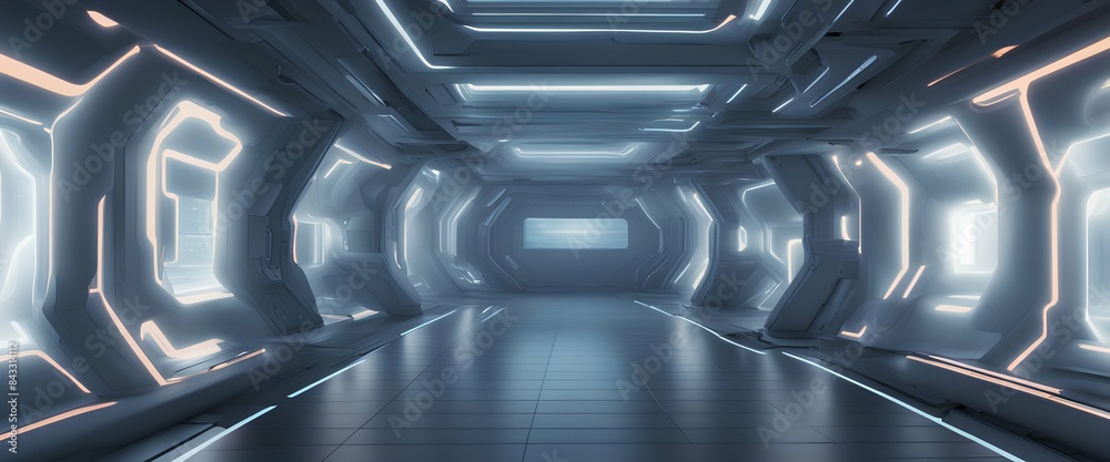 Fototapeta premium moving escalator in airport