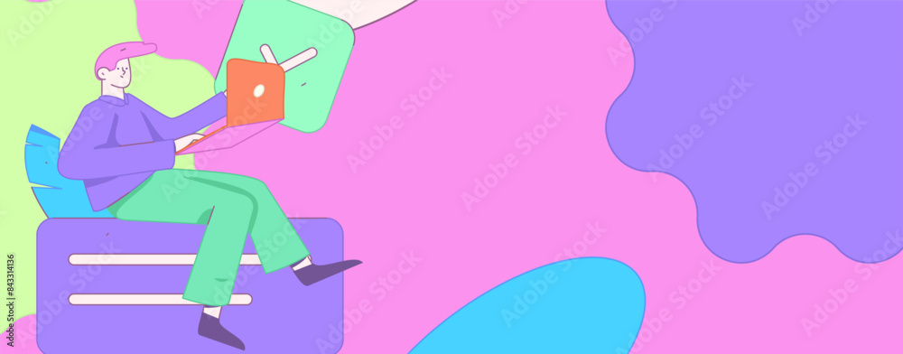 Flat vector illustration of business people operating work scene
Flat vector illustration of business people operating work scene