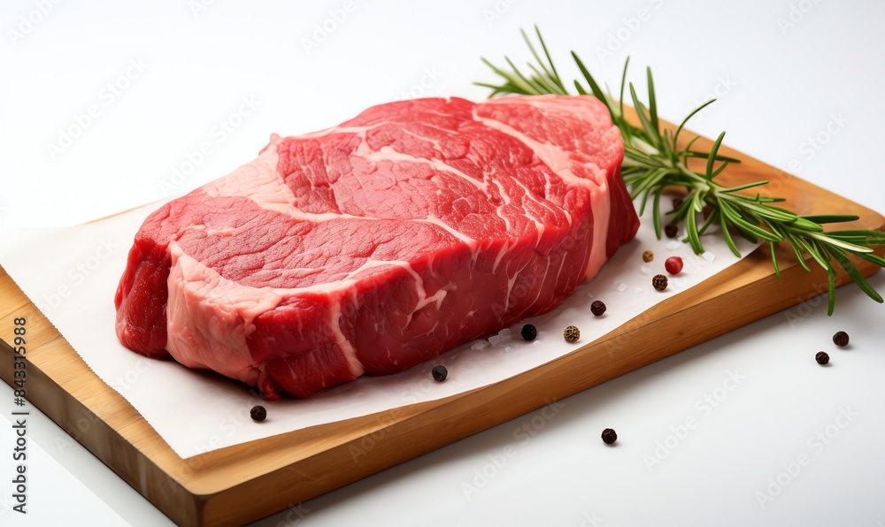 Beef steak, fresh and raw Beef steak, fresh and raw