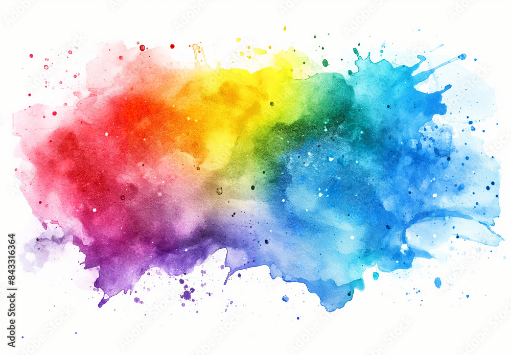 Fototapeta premium abstract watercolor background with splashes, watercolor splashes, paint splashes, abstract watercolor background