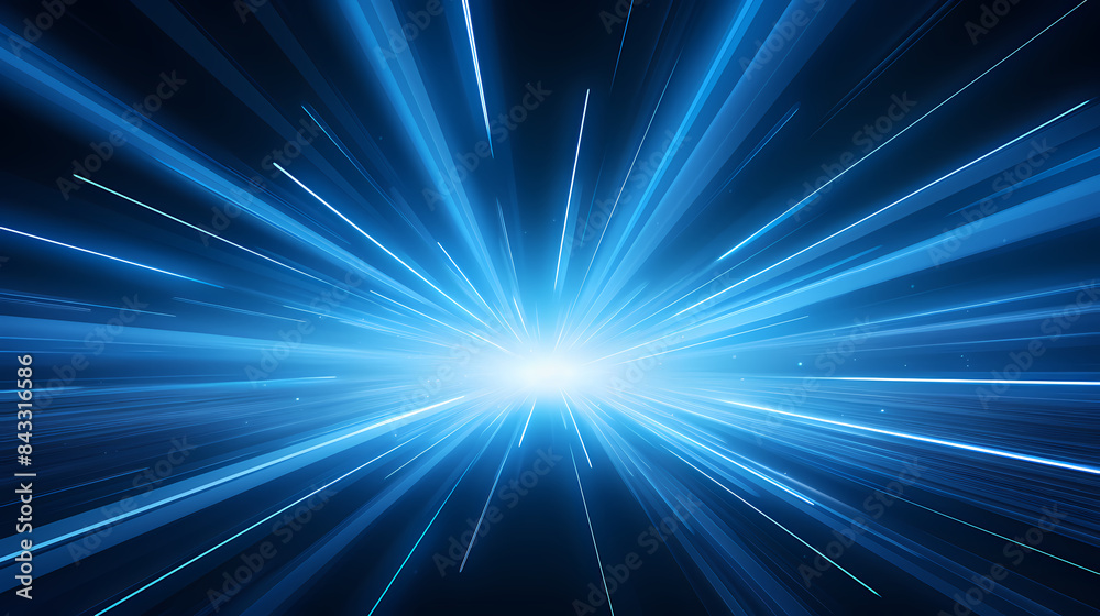 Blue light, starburst effect Blue light, starburst effect