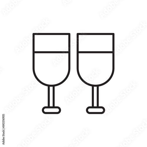 Wine icon design with white background stock illustration © Graphics