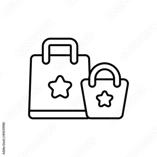 Shopping Bag icon design with white background stock illustration