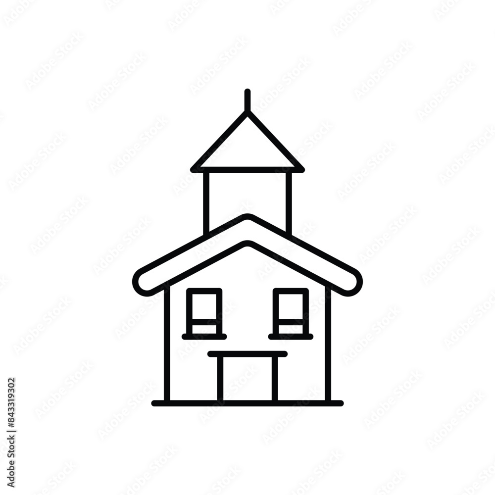 Church icon design with white background stock illustration Church icon design with white background stock illustration
