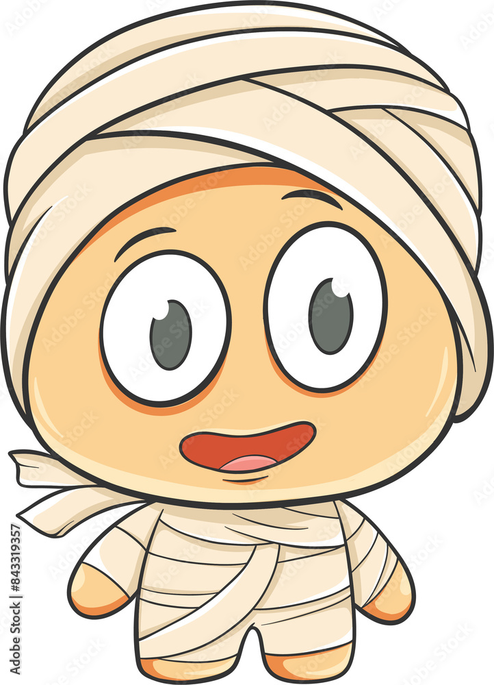 Obraz premium cute mummy halloween cartoon