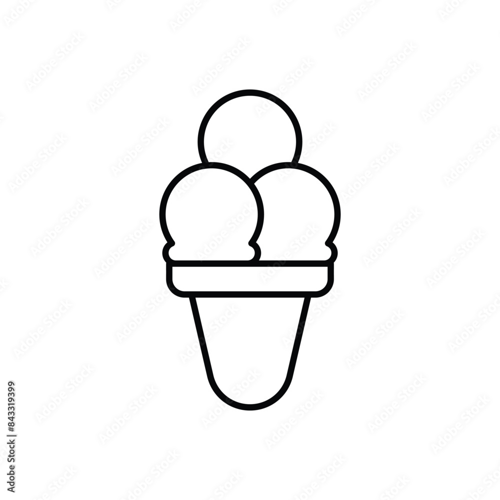 Ice Cream icon design with white background stock illustration Ice Cream icon design with white background stock illustration