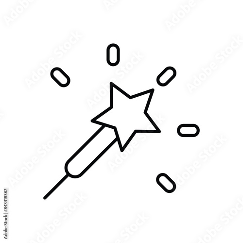 Firework icon design with white background stock illustration