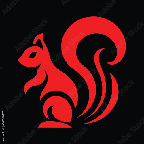 Red squirrel vector Logo