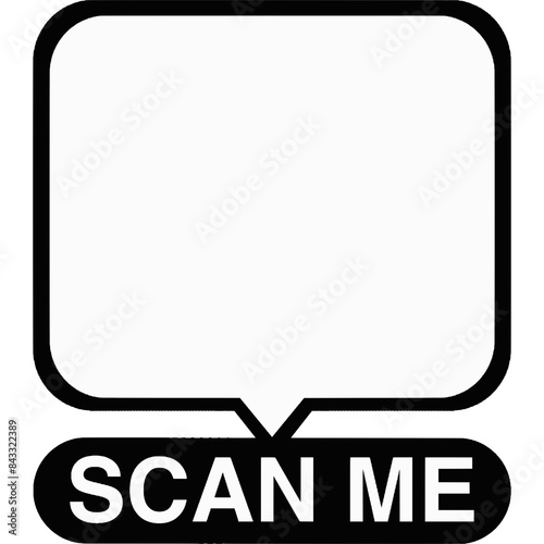 QR code frame. QR code mockup. Scan me text. Social media applications. Mobile payment. Application code for scan. Join us.