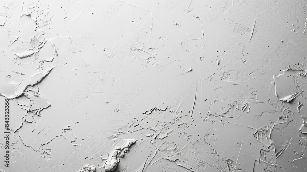 Abstract close-up texture of white plaster with various brush strokes and patterns, providing a rustic and artistic background for creative projects. Abstract close-up texture of white plaster with various brush strokes and patterns, providing a rustic and artistic background for creative projects.