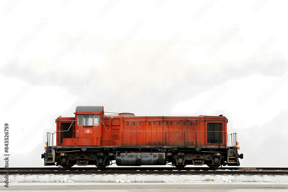 Obraz premium old steam locomotive transparent background, PNG file