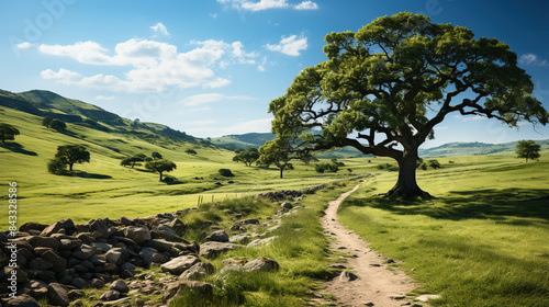 oak tree in a meadow