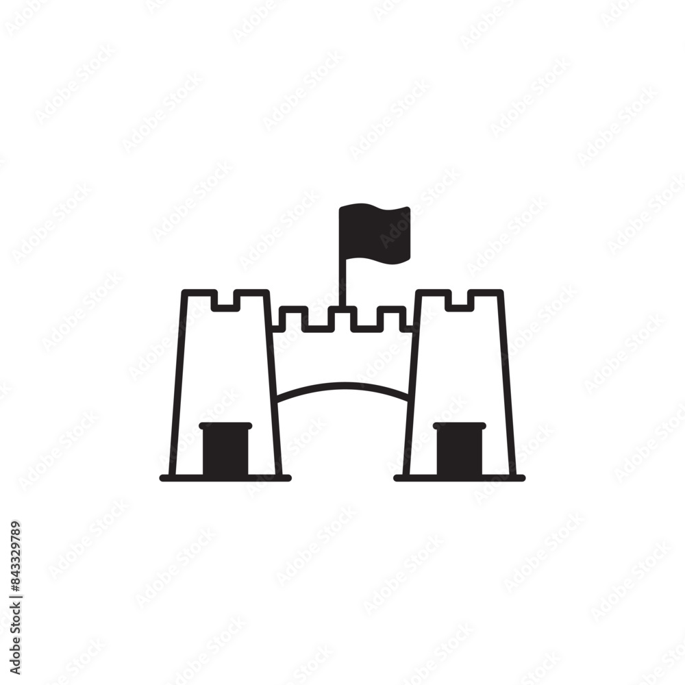 City Gate icon design with white background stock illustration City Gate icon design with white background stock illustration
