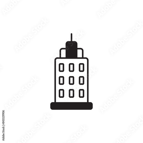 Tower icon design with white background stock illustration