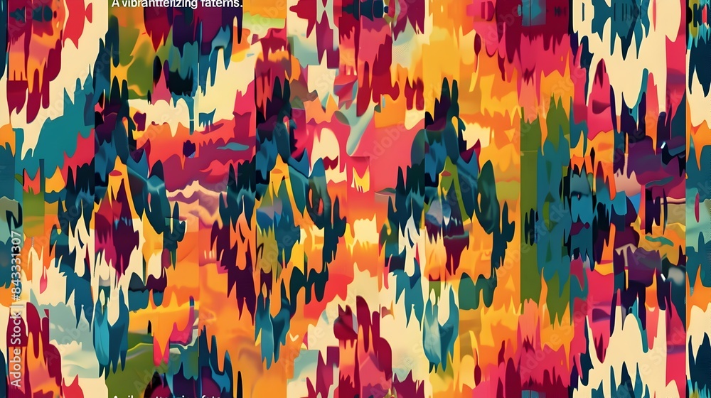 Fototapeta premium Captivating Chromatic Kaleidoscope of Vibrant Patterns and Shapes Evoking a Visually Striking and Imaginative Expression