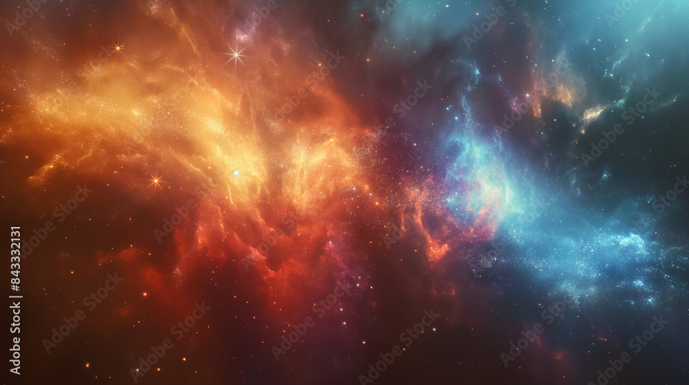 Galactic Spiral Symphony. Spiral galaxy with vibrant colors Galactic Spiral Symphony. Spiral galaxy with vibrant colors