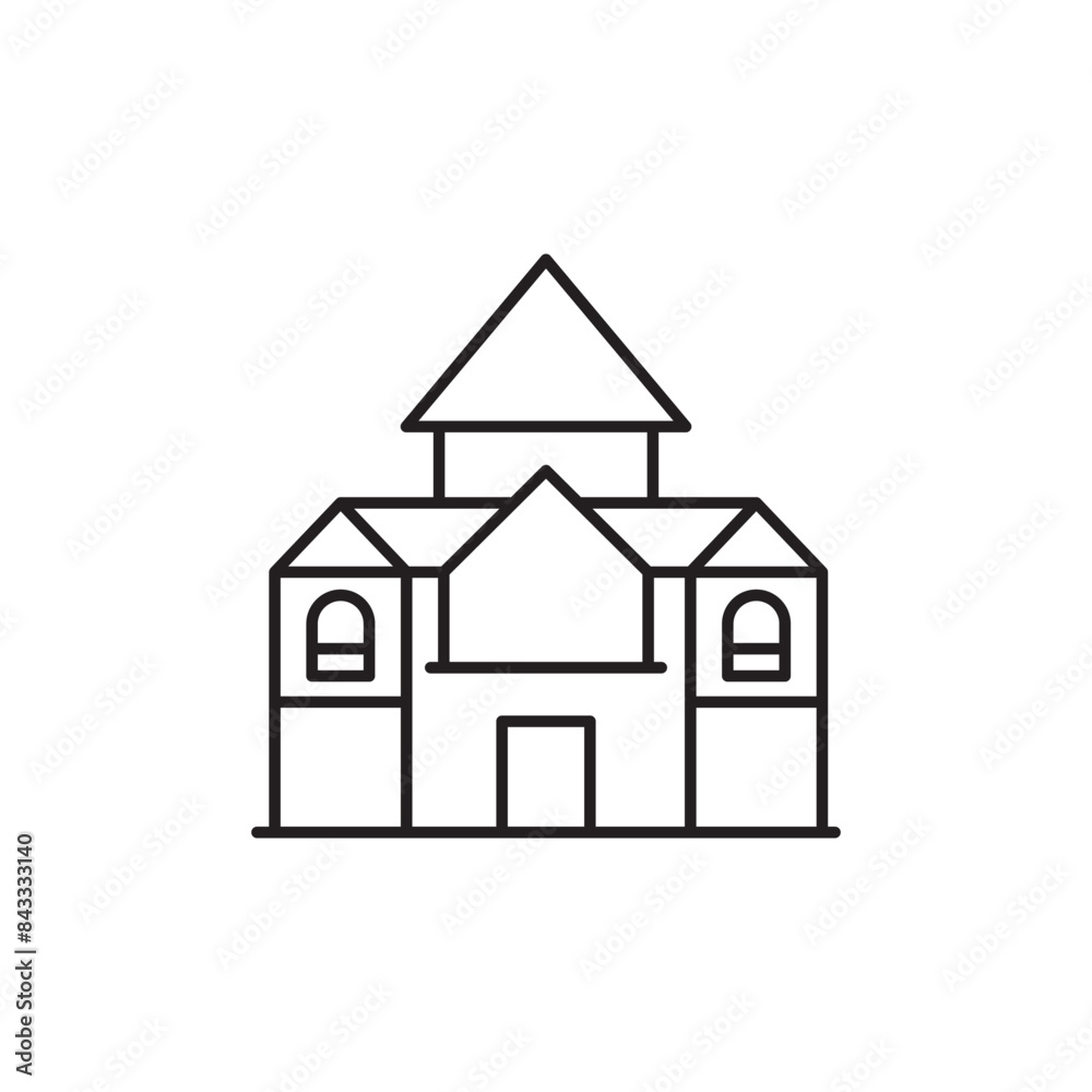 Palace icon design with white background stock illustration Palace icon design with white background stock illustration