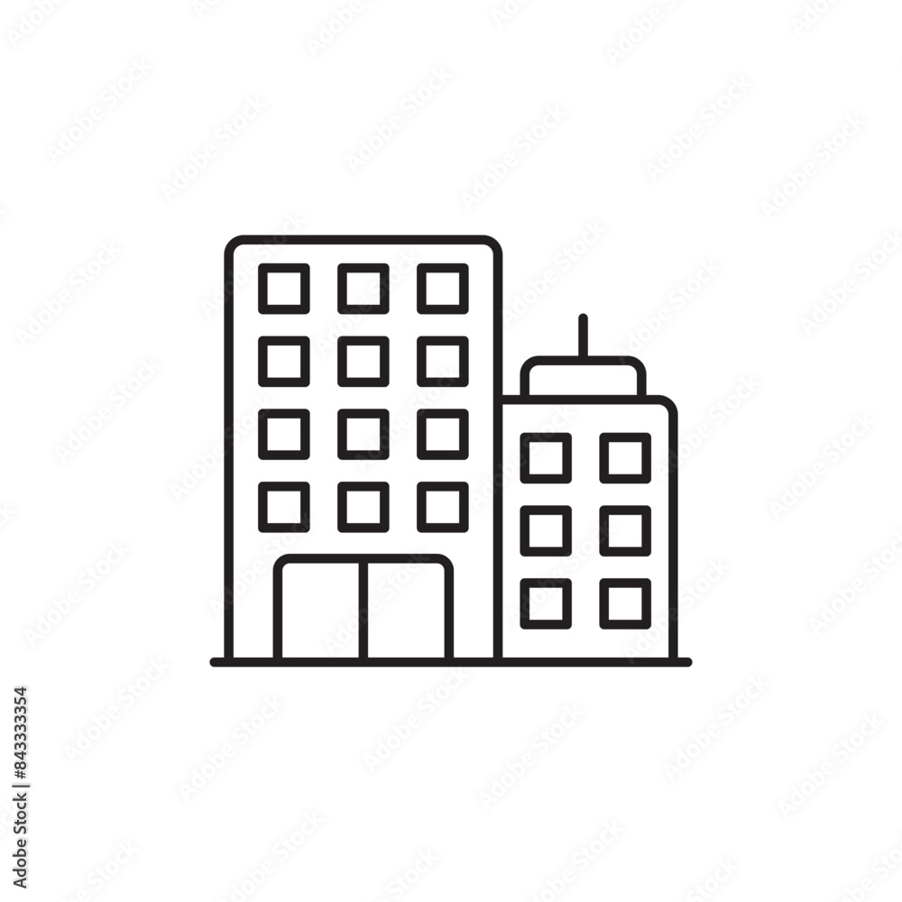 Building icon design with white background stock illustration Building icon design with white background stock illustration