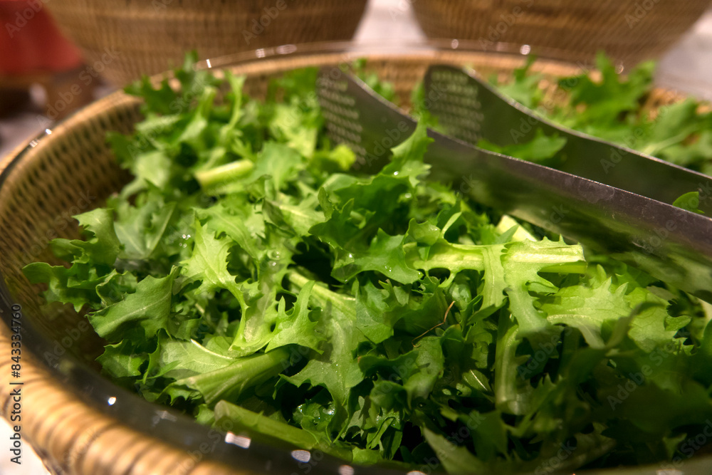 View of the green vegetables in the bowl View of the green vegetables in the bowl