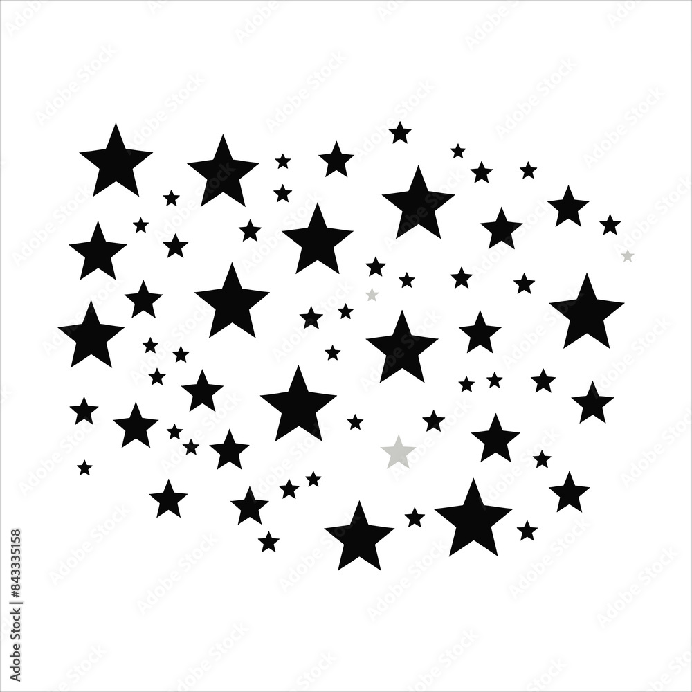 Stars Black and White Vector illustration Stars Black and White Vector illustration
