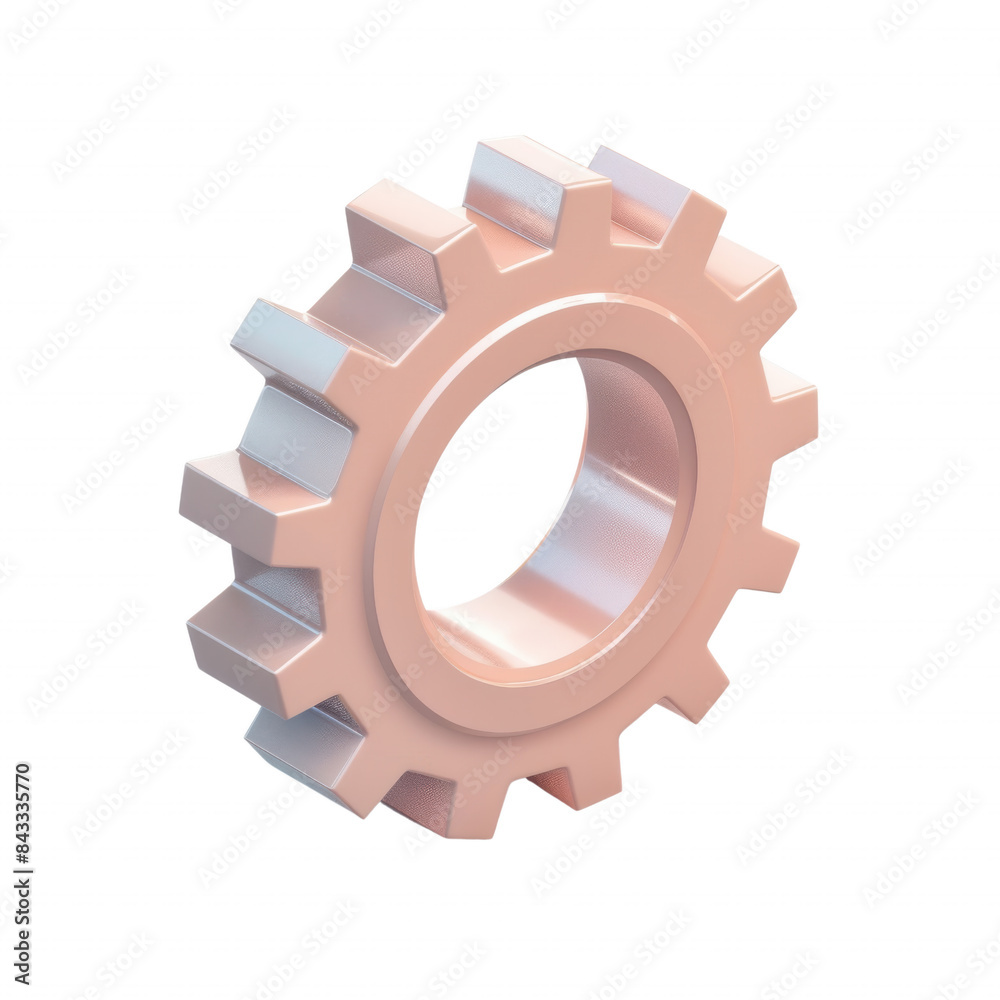 3D rendering of a shiny pink gear, symbolizing technology, innovation, and engineering in a sleek and modern design. 3D rendering of a shiny pink gear, symbolizing technology, innovation, and engineering in a sleek and modern design.