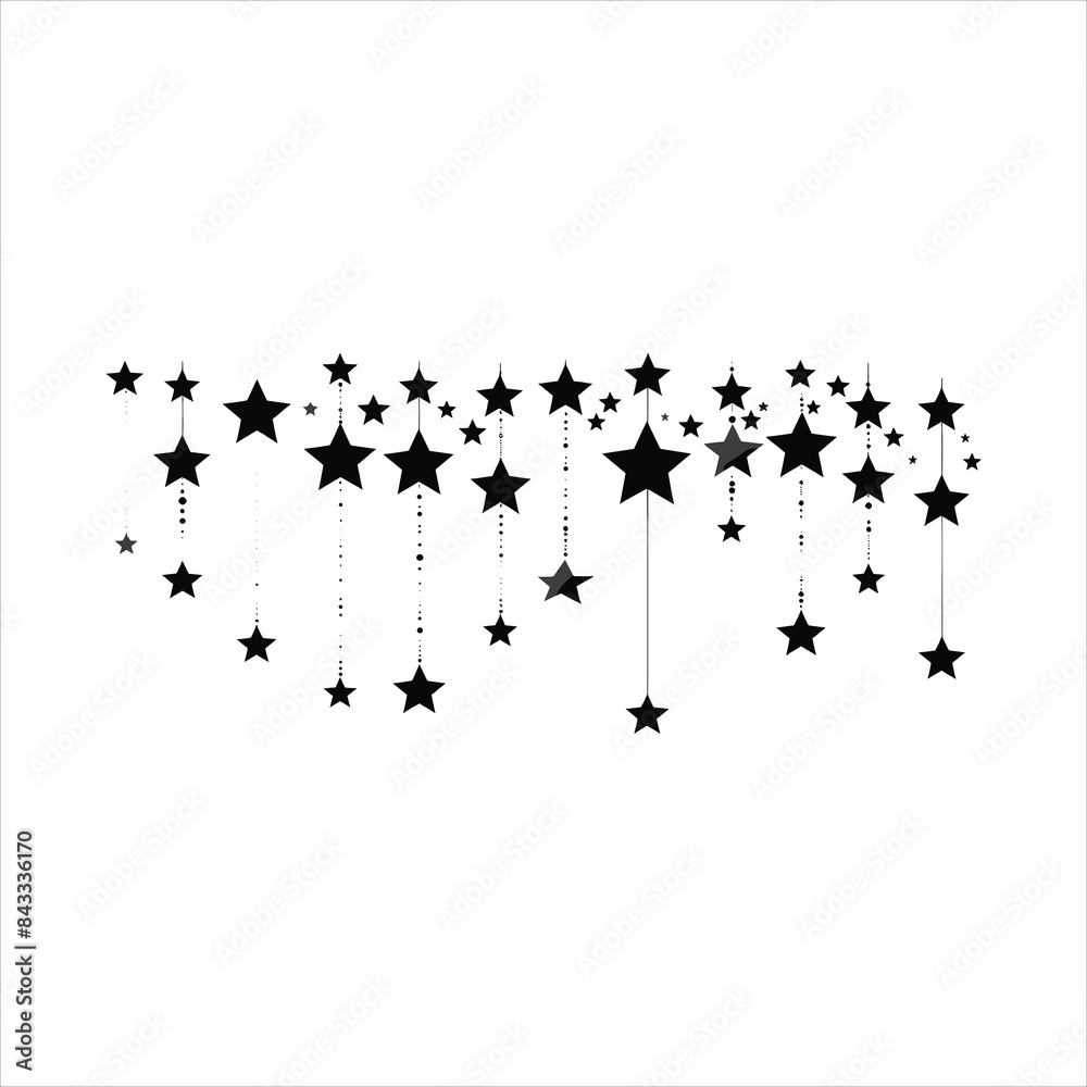 Stars Black and White Vector illustration Stars Black and White Vector illustration