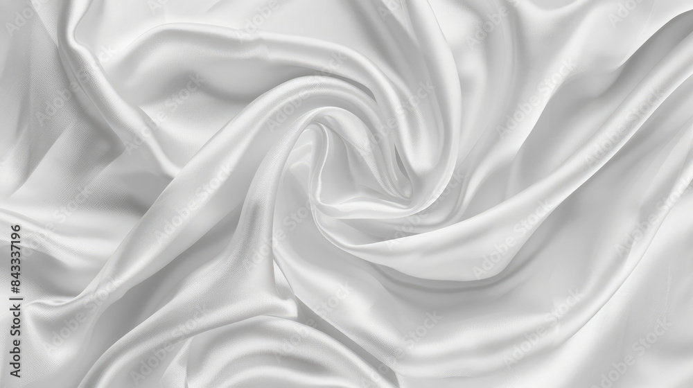 Obraz premium Blank White Silk satin background fabric texture