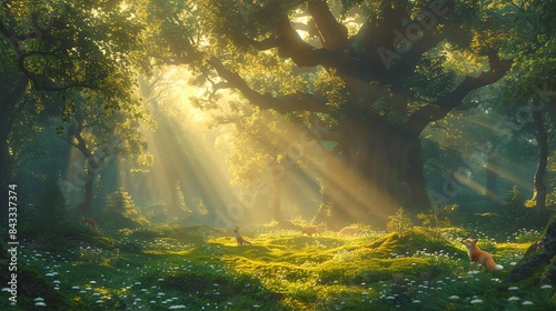 Landscape of Forest with Sunlight  © DudeDesignStudio