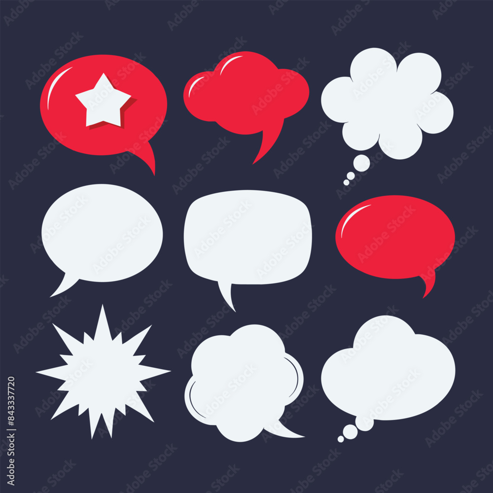 set of speech bubbles set of speech bubbles