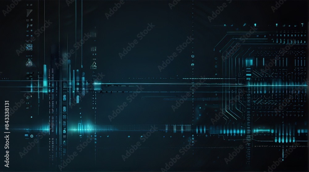 Fototapeta premium Digital Synapses - A Network in Motion
