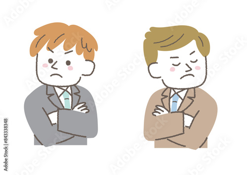 喧嘩をしているビジネスパーソンのイラスト