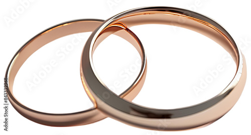 rings isolated on transparent background.