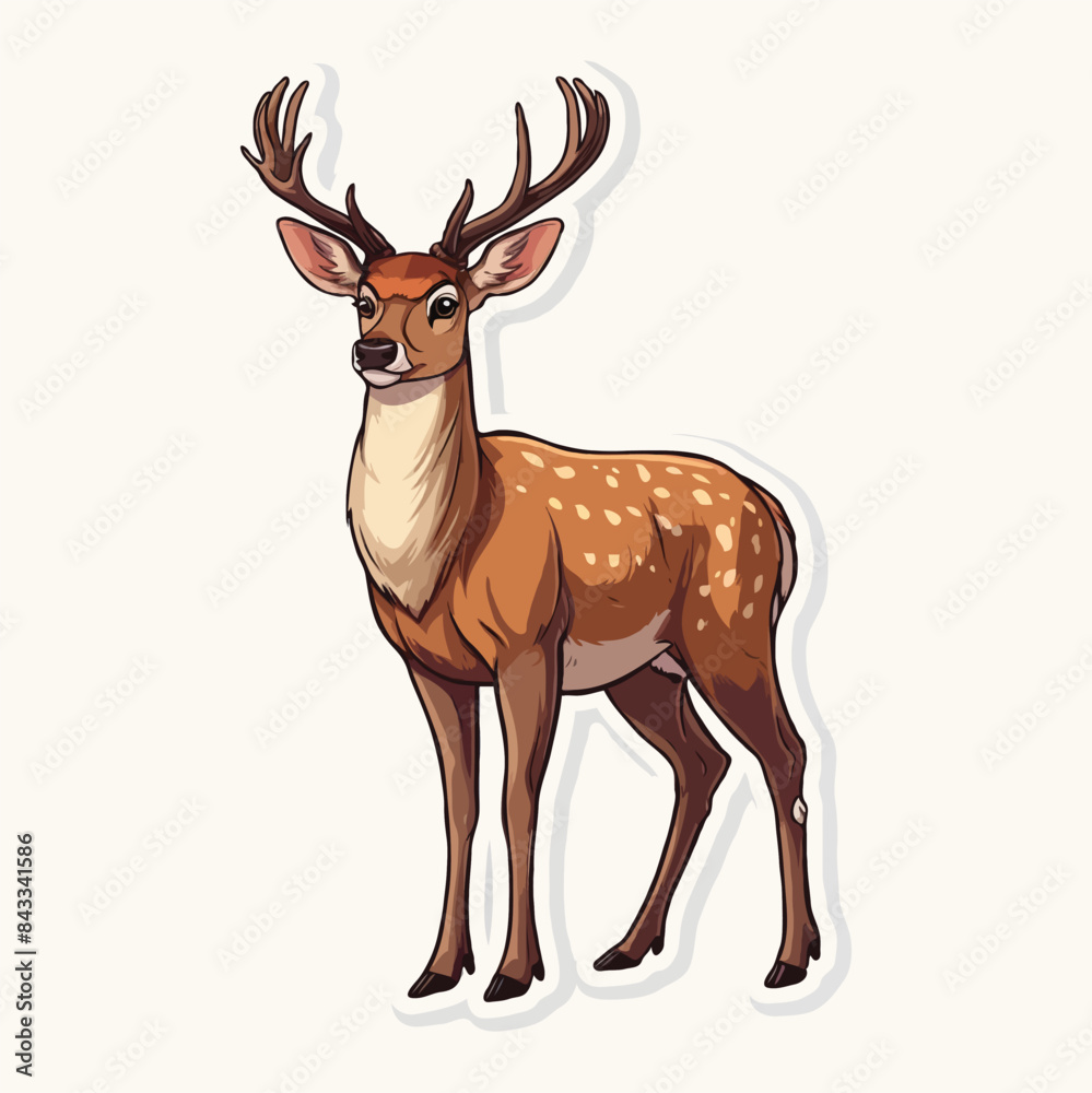 Deer vector, Gazelle animal cartoon sticker design illustration Deer vector, Gazelle animal cartoon sticker design illustration