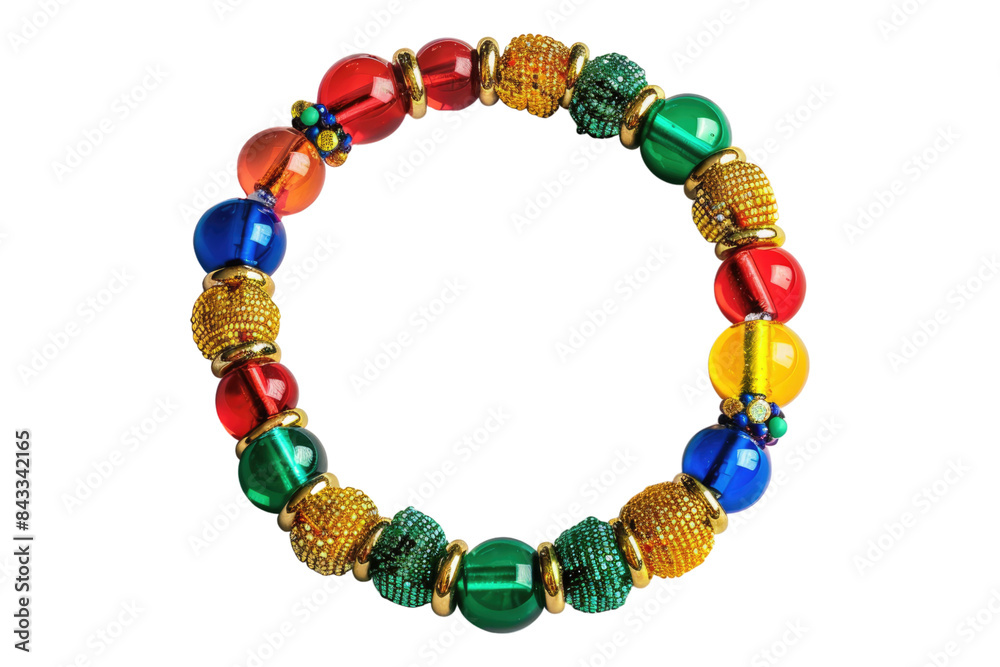 Beaded bracelet isolated on transparent background Beaded bracelet isolated on transparent background